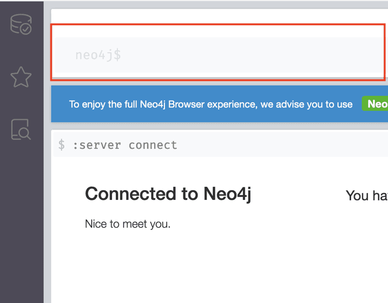 Neo4j browser query area